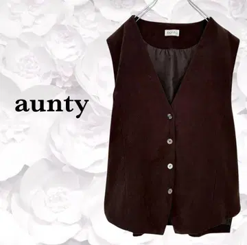 [안티] 베스트 지레 [F] 브라운 V넥 레트로 슬리브리스 가을/겨울