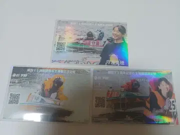 보트 레이스 시모노세키 경정 해명왕 결정전 기념 뱃지 모리야 미호 세 장