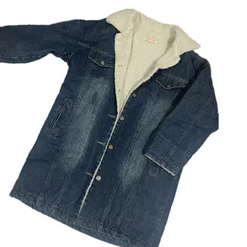 [새상품급] anap minpi 데님 자켓 롱 보아 프리 사이즈 90