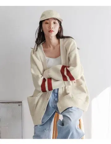 LOWRYA FARM 스폰디쉬 V 롱 슬리브 가디건