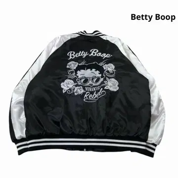 Betty Boop 충전솜 스카잔 베디 로고 자수 블랙 XL