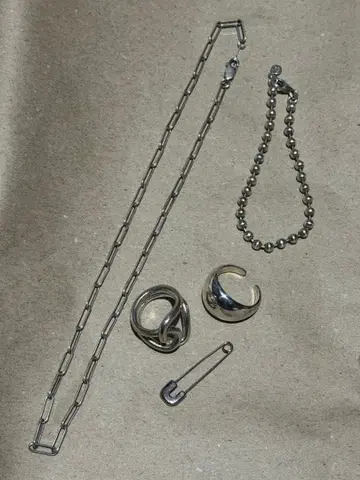 실버 목걸이 액세서리 세트