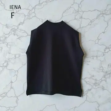 미사용품 IENA 이에나 GIZA 접결 슬리브리스 니트 2025SS 블랙