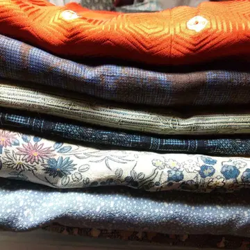 기모노 겉옷 리메이크 순수 실크 금사 혼방 묶음