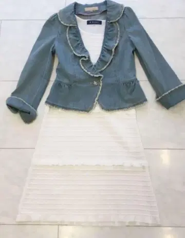 엠즈 그레이시 데님 자켓 원피스 세트