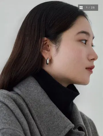 무료배송 crewre 글로시 페블 귀찌 실버