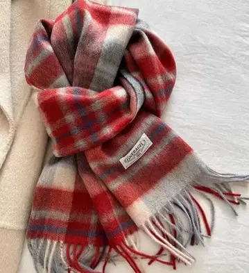 네이비 마레츠 빨파 체크 스톨