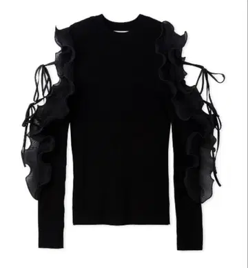 snidel 플리츠 프릴 도킹 니트