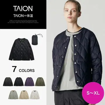 TAION 타이온 밀리터리 크루넥 다운 자켓-소프트쉘