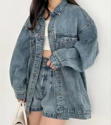 당일 발송 헤더 데님 자켓 2개 세트