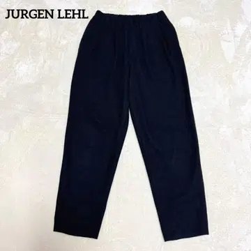 새상품급 요건 레일 울 융모 허리밴딩 슬랙스 블랙