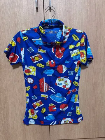 KT 캐릭터 패턴 골프 셔츠 S