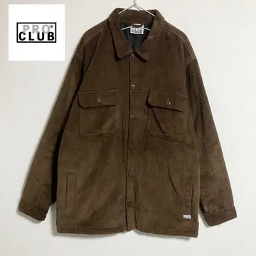 새상품급 PRO CLUB 코듀로이 자켓 퀼팅 Mocha 2XL