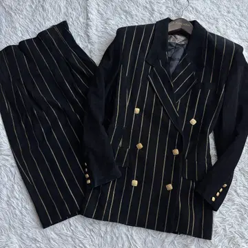 (레어) 핑키앤다이안 스웨이드 셋업 골드 버튼 램 가죽