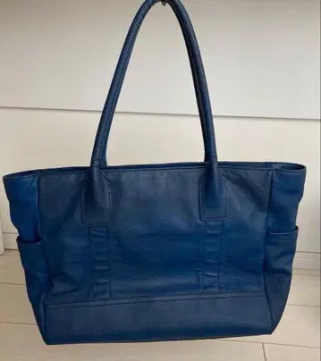 네이비 토트백 지퍼식