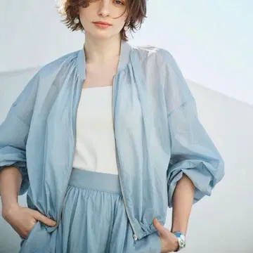 uncrave 앙크레이브 시어 푸르프 나일론 블루종