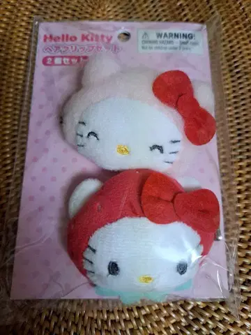 헬로키티 딸기 헤어 액세서리 2개 세트