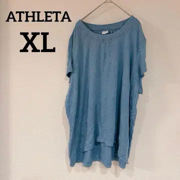 새상품급 ATHLETA [ XL ] 블루 반팔 튜닉 반팔 T셔츠