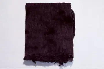 Brunello Cucinelli 다크 퍼플 프린지 머플러