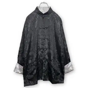 차이나 셔츠 리버서블 black x silver white L 상당