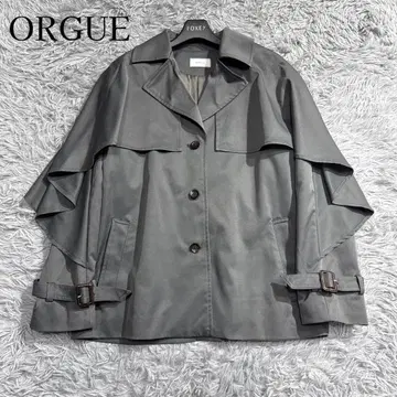 컨디션 최상 ORGUE 오르그 케이프 트렌치코트 숏코트 루즈핏