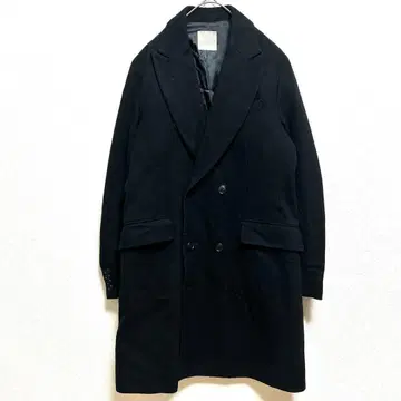 나노 유니버스 롱 체스터 코트 더블 브레스트 울 56 L