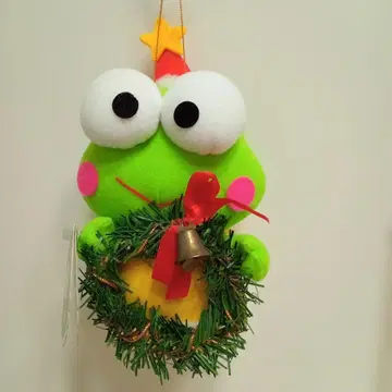 산리오 크리스마스 오너먼트 케로케로케로피 크리스마스 리스 봉제 인형