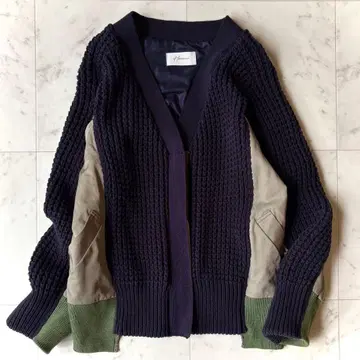 헤렌치아 MA-1 정가 3만 루즈핏 니트 도킹 블루종 블랙 카키