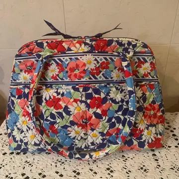 꽃무늬 퀼팅 토트백