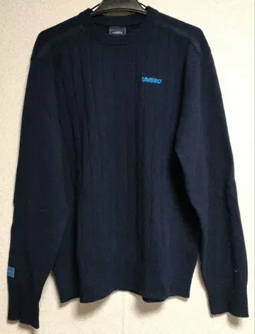 남성용 XL 사이즈 UMBRO 스웨터 네이비 양모