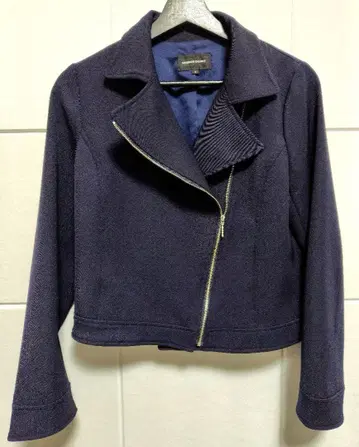 퀸즈 코트 숏 기장 코트 자켓 네이비