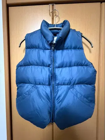 미사용 Crescent Down Works USA제 다운 베스트 네이비
