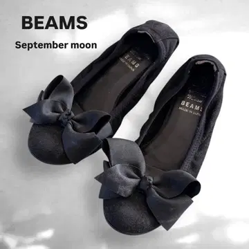 9 [새상품급] BEAMS September moon 리본 플랫슈즈