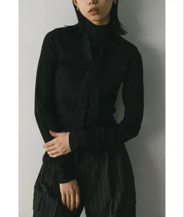 STYLEMIXER 태국 디자인 하이넥 니트 블랙