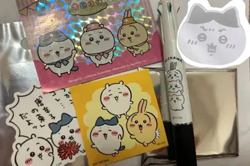 치이카와(먼작귀) 스티커 얼굴 거울 스티커 볼펜 제트스트림