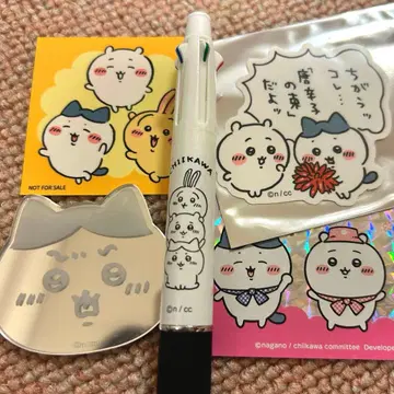 치이카와(먼작귀) 스티커 얼굴 거울 스티커 볼펜 제트스트림
