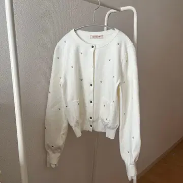 Apuweiser-riche 하트 자수 가디건 풀오버