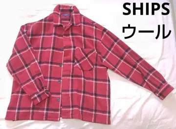 SHIPS 체크 무늬 울 플란넬 셔츠