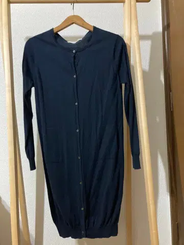 evam eva 네이비 롱 가디건