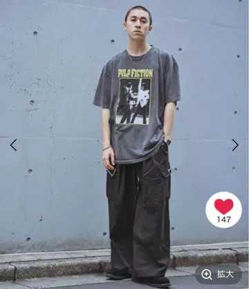 RAGEBLUE 플라워 자수 밀리터리 루즈 카고 팬츠