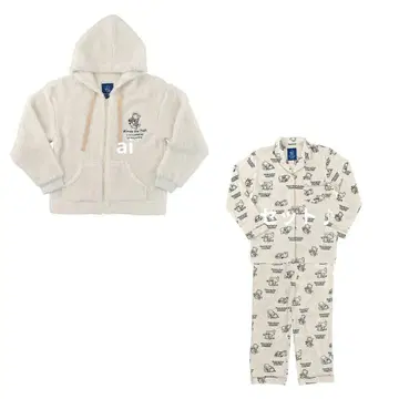 [새상품] 디즈니 스토어 푸우 후드티 긴팔 파자마 White Pooh