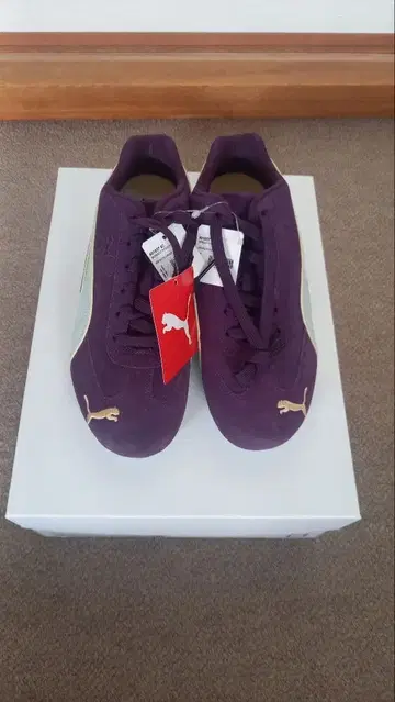 미사용 새상품 PUMA 퍼플 스니커즈 S553 HAS 스피도캣