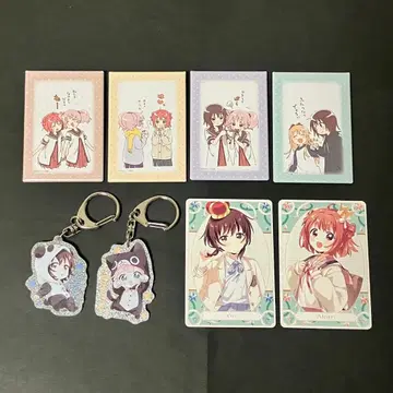 유루유리 라메 아크릴 키링 유이 치나츠 스퀘어 캔뱃지 diary
