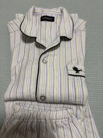 스트라이프 체크 무늬 신사 파자마 세트