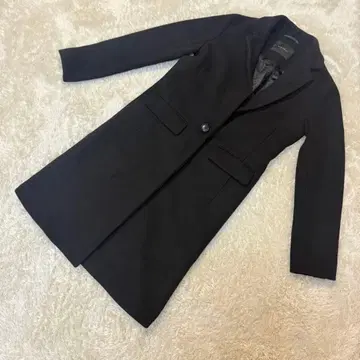 [ BLISS POINT ] 여성용 M 슬림 실루엣 롱 코트 블랙