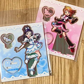 빛의 전사 프리큐어 오로라 아크릴 스탠드 화이트 블랙 TSUTAYA