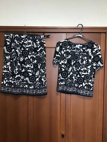 하나에모리 셋업 반팔 꽃무늬 일본제