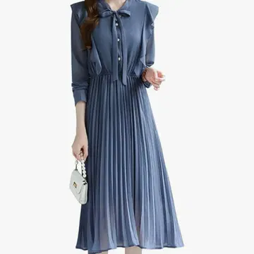 네이비 긴팔 티셔츠 원피스 s