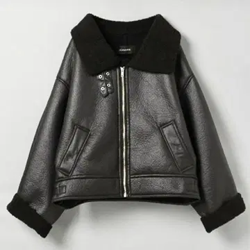 보아 B-3 JEANASIS 지나시스 라이더 자켓 무스탕 블랙