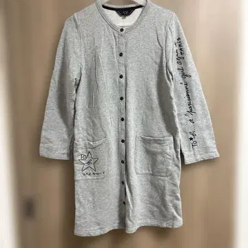 To be.by agnes b. 롱 가디건 코튼 그레이 L